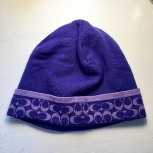 Purple Coach Beanie